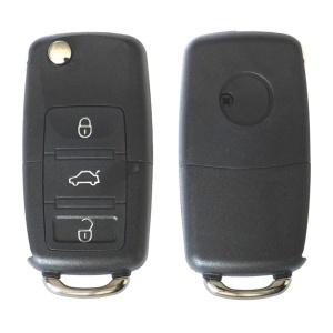 CARCASA CHEIE CONTACT PENTRU VOLKSWAGEN JETTA / PASSAT (B5-B6-B7) / POLO / SCIROCCO / TIGUAN, 3 BUTOANE, CU CHEIE - Img 2