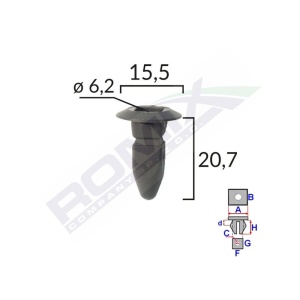 CLIPS FIXARE PENTRU GRUP VAG - NEGRU SET 10 BUC - Img 2