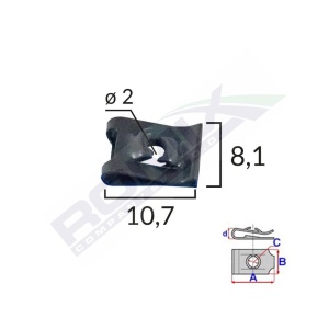 CLIPS FIXARE UNIVERSAL - NEGRU SET 25 BUC - Img 2