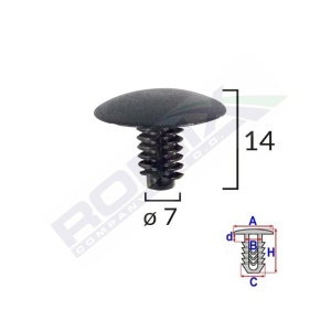 CLIPS TAPITERIE PENTRU FIAT/ LANCIA/ALFA ROMEO SET 10 BUC - Img 2