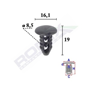 CLIPS TAPITERIE PENTRU FIAT SET 25 BUC - Img 2