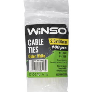 Coliere plastic 2,5x100 Alb - Set 100 buc