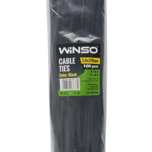 Coliere plastic 3,6x370 Negru - Set 100 buc