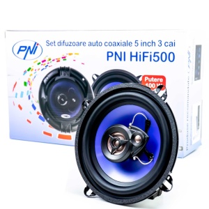 DIFUZOARE AUTO COAXIALE PNI HIFI500, 100W, 12.7 CM, 3 CAI, SET 2 BUC - Img 10