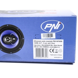 DIFUZOARE AUTO COAXIALE PNI HIFI650, 120W, 16.5 CM, 3 CAI, GRILA INCLUSA, SET 2 BUC - Img 2