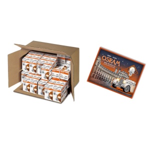 PACHET BECURI OSRAM ORIGINAL (26 BUC H7 + 4 BUC H4) + METALSIGN RETRO