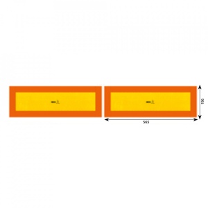 SET 2 AUTOCOLANTE REFLECTORIZANTE 565X196 MM HICO