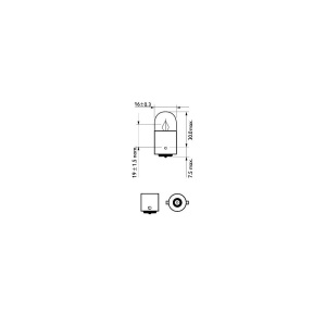 SET 2 BECURI AUXILIARE R5W BA15s 12V (blister) PHILIPS - Img 3