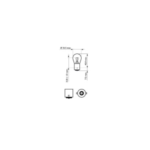 SET 2 BECURI P21W 12V BA15S BLISTER PHILIPS