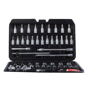 Set de chei tubulare ½" și ¼", cu multiple funcții, 73 de piese