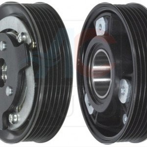 Set fulie si ambreiaj compresor AC SANDEN PXE14 PXE16 6pk 113mm SKODA Laura, Octavia, Roomster, Superb, Yeti 5Q0820803A, 5Q0820803C