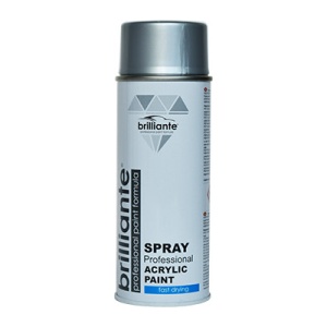 Vopsea Spray Acrilica Alb Aluminiu (RAL 9006) 400ml BRILLIANTE