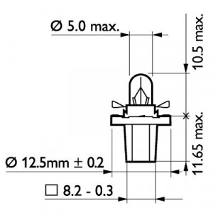 BAX 8.5D/2 GREY PHILIPS (SET 10 BUC) - Img 3