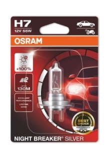 BEC 12V H7 55 W NIGHT BREAKER SILVER +100% BLISTER 1 BUC OSRAM