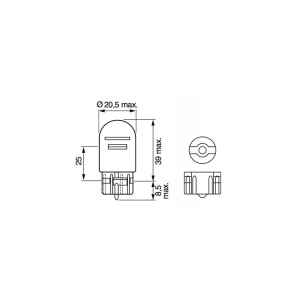 BEC 12V W21/5W 5W / 21W PURE LIGHT BOSCH - Img 2