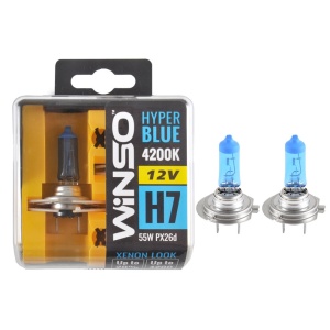 Bec Halogen Winso Hyper Blue H7 - 12V, 55W PX26d ● 4200K ● Set 2 buc
