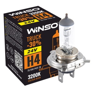 Bec Halogen Winso Truck +30% H4 - 24V, 75/70W P43t-38 ● 3200K