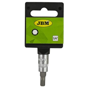 BITI CU TUBULARA CU ACTIONARE 1/4 ` IMBUS HEXAGONAL 4MM SATINAT - JBM - Img 2