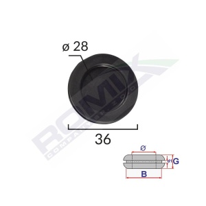 CAPAC CAUCIUC INCHIS UNIVERSAL DIAMETRU 28MM SET 5 BUC - Img 2