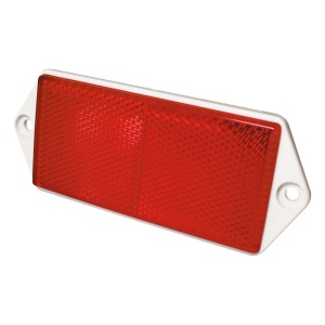 Catadioptru dreptunghiular cu suruburi 103x40mm Rosu