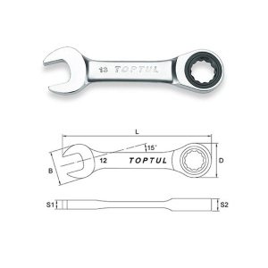 Cheie combinata cu clichet scurta 11 mm