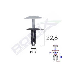 CLIPS FIXARE PENTRU FORD - NEGRU SET 10 BUC - Img 2
