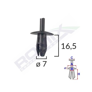 CLIPS FIXARE PENTRU VW MERCEDES - NEGRU SET 10 BUC - Img 2