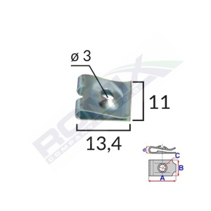 CLIPS METALIC TAPITERIE UNIVERSAL SET 25 BUC - Img 2