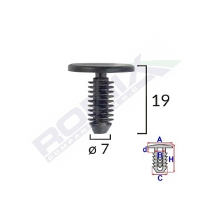 CLIPS TAPITERIE PENTRU CITROEN/PEUGEOT - NEGRU SET 10 BUC - Img 2