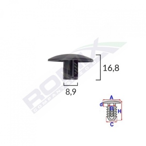CLIPS TAPITERIE PENTRU CITROEN/RENAULT - NEGRU SET 10 BUC - Img 2
