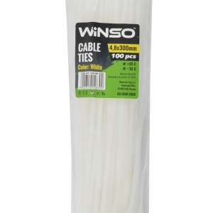 Coliere plastic 4,8x300 Alb - Set 100 buc