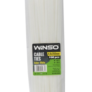 Coliere plastic 4,8x350 Alb - Set 100 buc