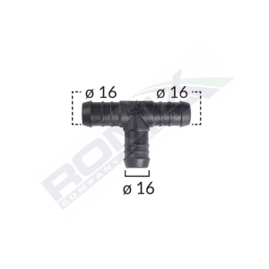 CONECTOR TEU FURTUN CONDUCTE DIAMETRU 16 MM SET 5 BUC - Img 2