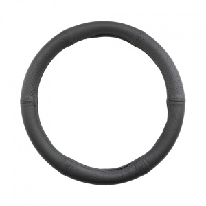 HUSA VOLAN PIELE NATURALA PERFORATA NEGRU 44-46 CM - Img 2