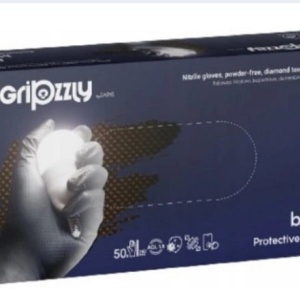 Manusi nitril pentru mecanici, Gripzzly negru, 50 buc/set, Marime XXL