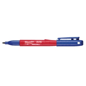 Marker albastru pentru santier INKZALL™, cu varf fin