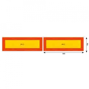SET 2 PLACUTE REFLECTORIZANTE 565X196MM ALUMINIU RR 70.01 HICO