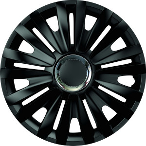 SET CAPACE ROTI 15` NEGRE CU INEL CROMAT ROYAL - Img 2