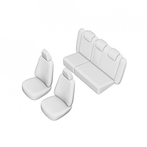 SET HUSE SCAUN UMBRELLA PENTRU PEUGEOT 3008 2009-2016 (BANCHETA FRACTIONATA) CU TETIERE SPATE IN FORMA DE L - Img 2