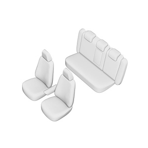 SET HUSE SCAUN UMBRELLA PENTRU VW CC 2008-2017 (BANCHETA FRACTIONATA) CU TETIERE SPATE IN FORMA DE L - Img 1