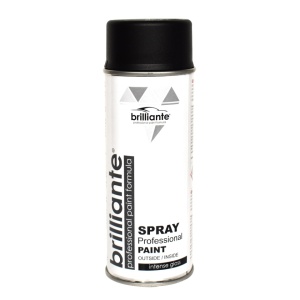 Vopsea Spray Negru Mat (RAL 9005) 400ml BRILLIANTE