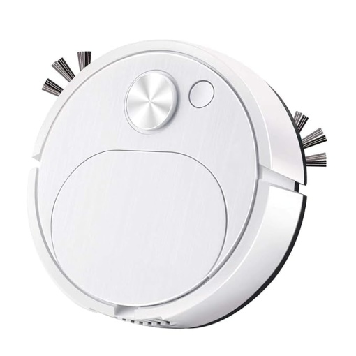 Robot aspirator, cu incarcare USB, aspiratie puternica, buton ON/OFF, tehnologie de cartografiere inteligenta, alb