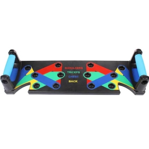 Placa pentru flotari cu manere FOXMAG24, piept, umeri, spate, triceps, multicolora