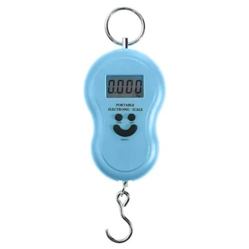 Cantar Electronic Portabil FOXMAG24, 50kg, Ecran LCD, Portabil, Sisteme de Atentionare pentru Greutate depasita sau Baterie descarcata, Albastru