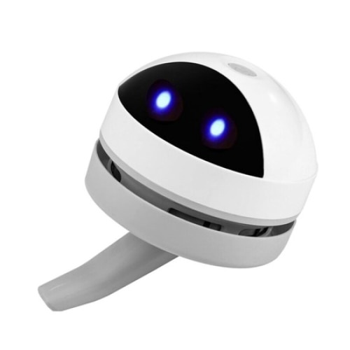 Aspirator robot pentru birou, cu functii multiple, cu recipient de praf detasabil si lavabil, reincarcabil, alb/negru