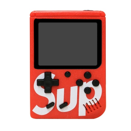 Consola SUP Game Box, 400 jocuri, Rotita volum, Ecran LCD de 3.0 ", Cablu AV, Micro-USB, Multiplayer, Portabil, Rosu