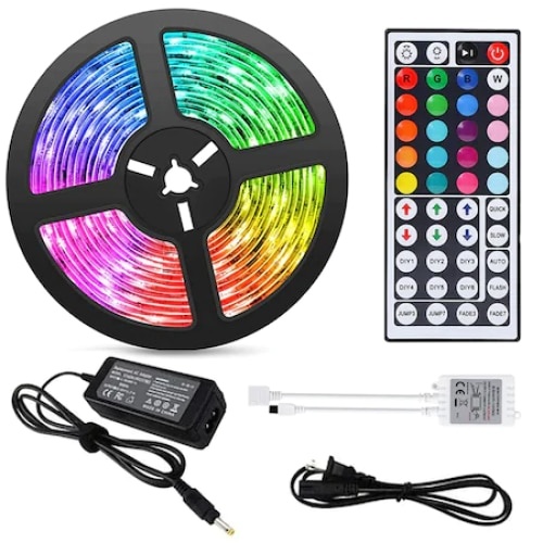 Kit Banda LED FOXMAG24, 10 Metri, Bluetooth APP Controlul, Sincroniza Muzica, Telecomanda 44 Taste, 12V, Multicolor
