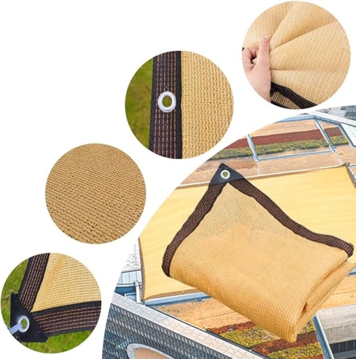 Panza de umbrire rectangulara, dimensiuni 2x3 m, protectie UV 95%, respirabila, maro
