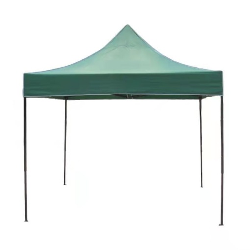 Cort pavilion, cu cadru metalic, pliabil, dimensiuni 3x3 m, acoperis din panza impermeabila, pentru curte, gradina, evenimente, verde/negru