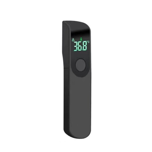 Termometru digital, non contact, cu infrarosu, multifunctional, afisaj digital, alarma vizuala in caz de febra, negru